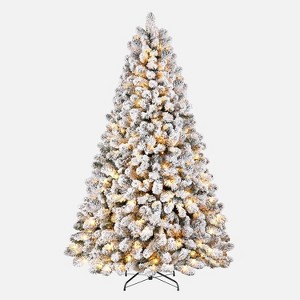 4.5ft/6ft/7.5ft/9ft Artificial Christmas Tree, Full Xmas Tree with  Foldable Base, Metal Hinges & Sturdy Metal Stand for Holiday Decor - 1 of 4