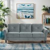 TiramisuBest Comfortable Velvet Sectional Sofa Couch, Modern Couch for Living Room, Bedroom, Office & Small Spaces, Black - 2 of 4