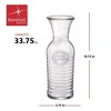 Bormioli Rocco Officina1825 Glass Carafe 33.75 oz - Durable Textured Water Bottle for Summer Parties/Indoor Events - Made in Italy - 2 of 4
