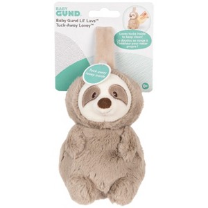 Baby GUND Reese Sloth Lil’ Luvs Tuck-Away Lovey – Plush Toy with Built-In Blanket, Soft Neutral Taupe Security Lovey for Babies - 1 of 4