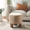 Mista Ottoman With Wood Legs - OTT1310 - Safavieh - 2 of 4