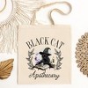 City Creek Prints Black Cat Apothecary Canvas Tote Bag - 15x16 - Natural - 2 of 2
