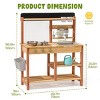 ROBOTIME Play Food And Toy Kitchens Outdoor Play Kitchen Toy, Kid Play Kitchen Accessories, Educational Gift for Girl Boy, Brown, 15"*28.7"*36.6" - 3 of 4