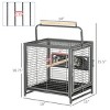 19" Travel Bird Cage for Parrots with Handle,Wooden Perch And Bowls,Portable Bird Carrier for Cockatiels And Conures–LAOTIES - 2 of 4