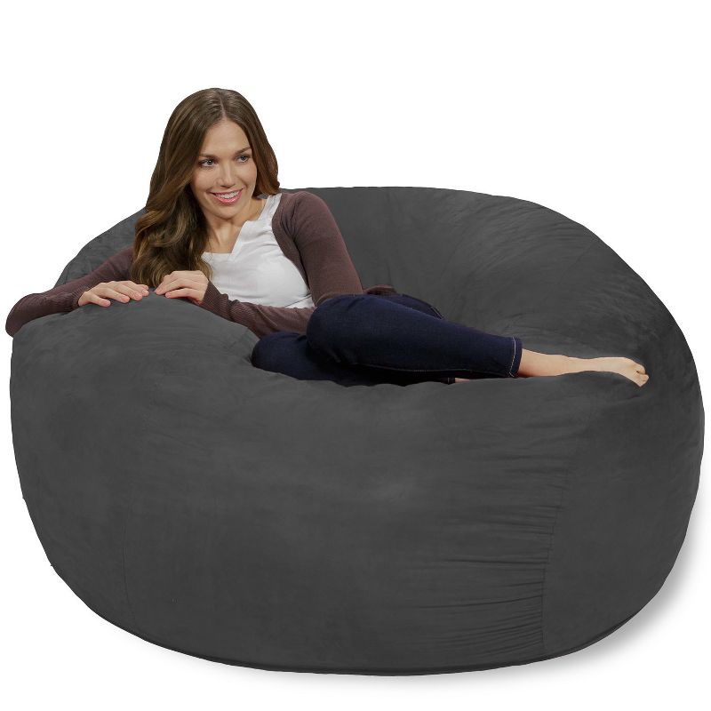 4' Bean Bag Chair with Memory Foam Filling and Washable Cover - Relax Sacks, 5 of 10