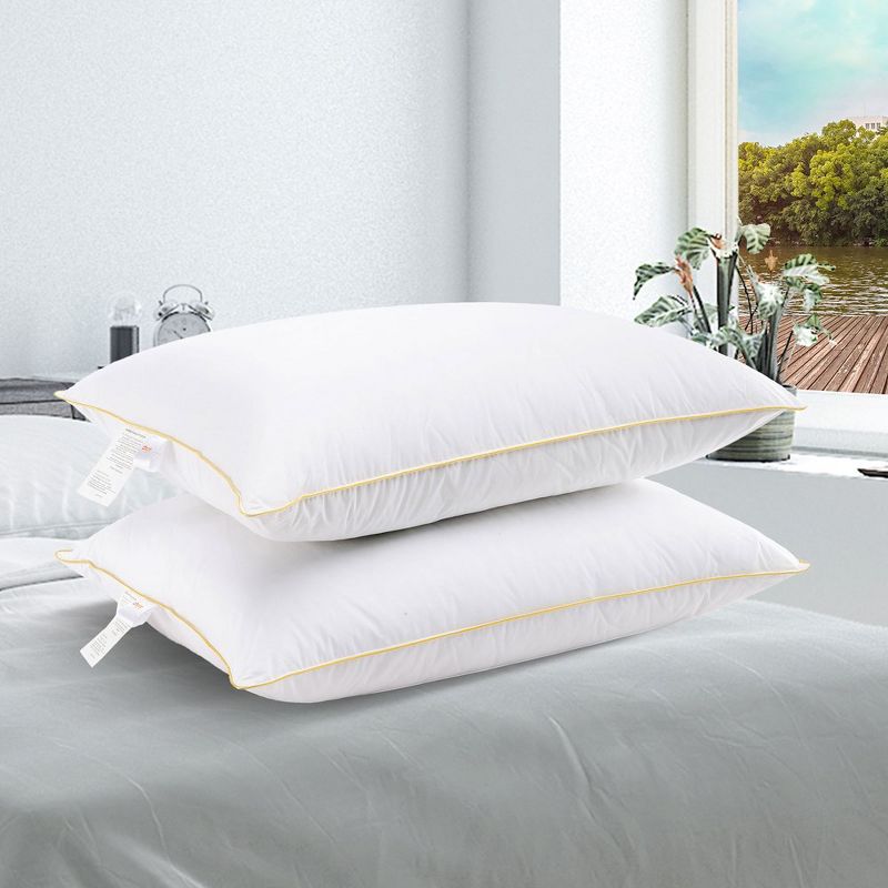 Cheer Collection Luxurious Gel Fiber Filled Bed Pillows Set of 2, 1 of 7
