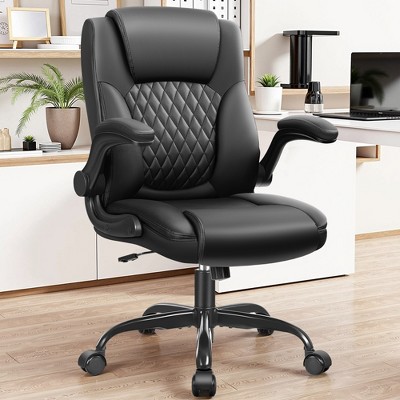 KERDOM Office Executive Chair High Back Adjustable Managerial Home Desk Chair, Office Computer Chair with Lumber Support, BLACK