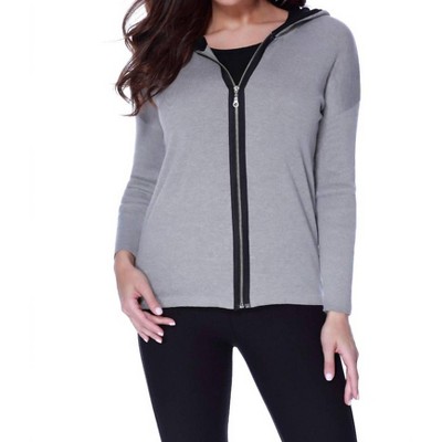Women's Frenchie Love Hooded Caridgan - ANGEL
