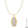 Steeltime 24" talian two tone 14k gold plated and sterling silver Our Lady Guadalupe pendant - 3 of 3