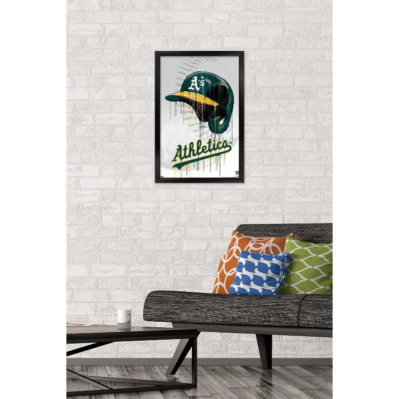 Trends International MLB Oakland Athletics - Drip Helmet 22 Framed Wall Poster Prints, 2 of 7
