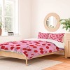 Deny Designs Full/Queen thespacehouse Pink Red Cherries Duvet and Sham Set - 2 of 4