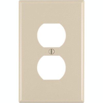 Leviton Ivory 1 gang Nylon Duplex Wall Plate  (Pack of 20)