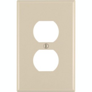Leviton Ivory 1 gang Nylon Duplex Wall Plate  (Pack of 20) - 1 of 1