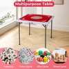 Costway 35" Folding Mahjong Table with Cup Holders & Smooth Felt Mat Carrying Handle Green/Red/Blue/Multicolor - 4 of 4