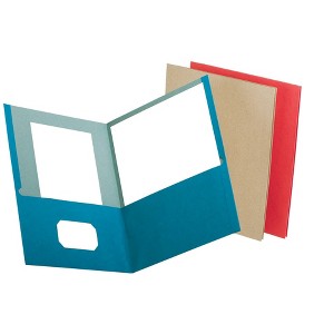Oxford Earthwise Recycled 2-Pocket Folder, Assorted Colors, Set of 25 - 1 of 2