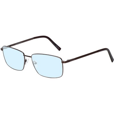Enhance BIG&TALL EN4161 Mens Blue Light Blocking Designer Eyeglasses Brown 60 mm +0.25 Custom Lens Non-Refundable