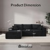 Coucheta 108" Boneless Sectional Cloud Couch Collection - L-Shape with Chaise, Corduroy Fabric, Modern Modular, No Assembly, Multiple Colors - 2 of 4