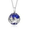Ross-Simons Blue Enamel Nativity Pendant Necklace With White Topaz in Sterling Silver Size 18 - 3 of 4