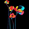 Junior's Design By Humans Abstract Flowers By jirkasvetlik T-Shirt - 2 of 3
