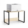 Karl Home Single-Tier Printer Stand P2 Particleboard Oak Color Combo B 15.7x12x12.2 Inches - 3 of 4