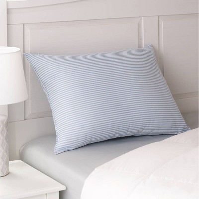 Blue Stripe Hypoallergenic Polyester Bed Pillow Set
