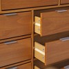 Saracina Home Mid Century Modern Solid Wood 9 Drawer Horizontal Dresser Caramel - 3 of 4