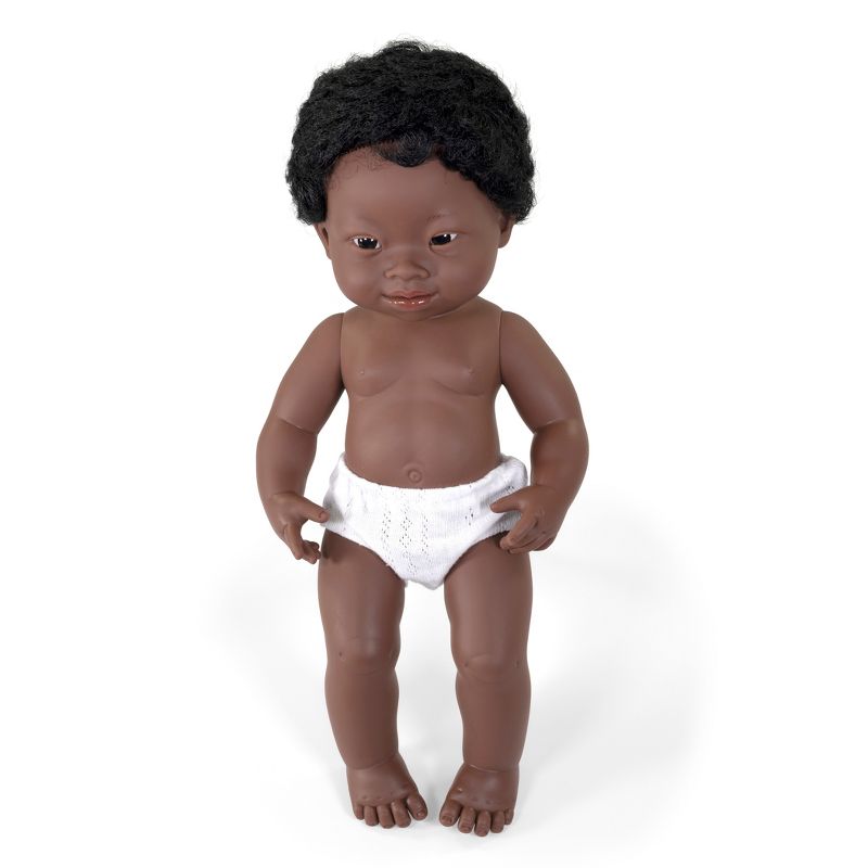 Miniland Educational Anatomically Correct 15" Baby Doll with Down Syndrome, Black Hair, 1 of 4