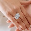 Pompeii3 Certified 5Ct Hexagon Diamond High Jewelry Ring 14k Gold or Platinum Lab Created - 4 of 4