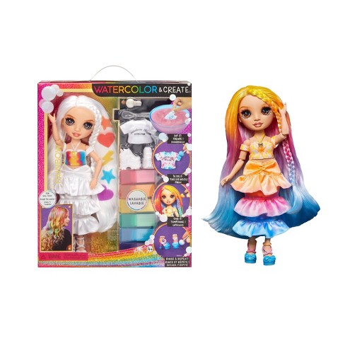 Rainbow High Watercolor & Create Fashion Diy Doll With Washable ...