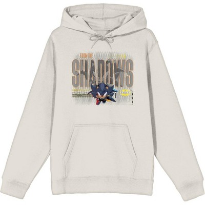 DC x Sonic the Hedgehog From The Shadows Shadow X Batman Yellow Outline Adult Long Sleeve Hoodie