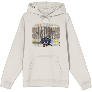 DC x Sonic the Hedgehog From The Shadows Shadow X Batman Yellow Outline Adult Long Sleeve Hoodie - 1 of 1
