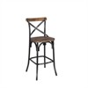 RISOKEYS Bar Chairs with Antique Black & Oak Finish - Industrial Style 29" Seat Height Bar Chairs for Modern Dining and Home Decor - 2 of 4