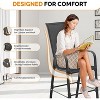 VINGLI Stackable Outdoor Bar Chairs with Sling High Back, Armrests, for Lawn, Garden, Bar - 4 of 4