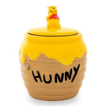 Silver Buffalo Disney Winnie the Pooh Hunny Pot Ceramic Snack Jar | 6 Inches Tall