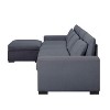 MAYEERTY 149 Inch Modular Sofa with Ottoman - Linen Blend Upholstery, Detachable Covers, Anti-Slip Leg Pads - 4 of 4