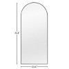 Muselady Arched Black Floor Mirror,Black Aluminum Frame Finish Large Arch-Crowned Top Rectangle Full Length Floor Mirror with Stand-The Pop Home - 4 of 4