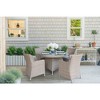 International Concepts 5pc Wicker Outdoor Patio Dining Set: All-Weather, Aluminum Frame, 4 Arm Chairs - 2 of 4