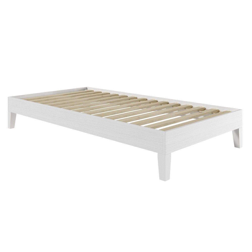 Photos - Bed Twin Nix Platform  White - Steve Silver Co.: Solid Wood, No Box Spring