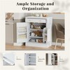 TIRAMISUBEST 4-Piece Freestanding Kitchen Pantry Cabinet Combo, Tall Kitchen Hutch with Storage Drawers and Adjustable Shelf - 2 of 4