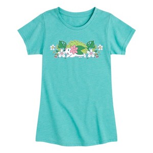 Girls' - Pokémon - Shaymin Floral Chest-Youth Girls Short Sleeve T-Shirt Fitted Short Sleeve Graphic T-Shirt - 1 of 4