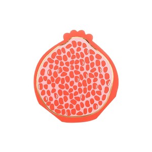 Jollity & Co. - Le Dinner Pomegranate Cocktail Napkins - Pack of 20 Paper Napkins - 1 of 2