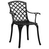 vidaXL Patio Chairs 2 pcs Cast Aluminum Black - 2 of 4