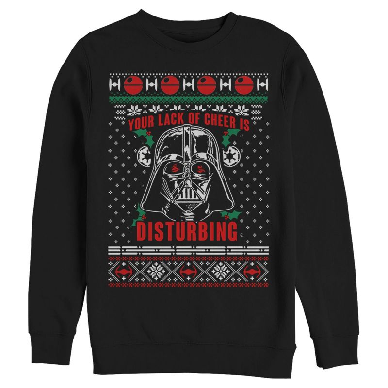 Men's Star Wars Ugly Christmas Sith Lord Sweatshirt, 1 of 4