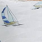 blue watercolor sailboats
