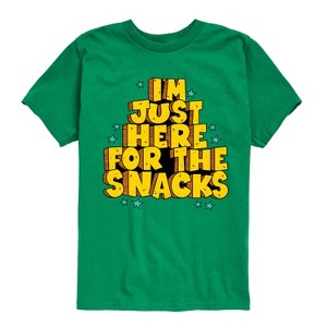 Boys' - Instant Message - I'm Just Here For The Snacks Short Sleeve Graphic T-Shirt - 1 of 4