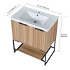 30 Inch Freestanding Bathroom Vanity with Resin Basin Set Wooden Bathroom Vanity Cabinet - 4 of 4