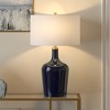 Hudson and Canal 25" Tall Drum Table Lamp with Fabric Shade - 4 of 4