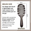 Magic Hair Brush Fashion Black, Flexible & Vented For Detangling w/ Storage Wallet - 2 of 4