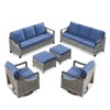 Buenhomino Outdoor Patio Furniture Sets, All-Weather PE Wicker Seating with Swivel Chairs, Sofas, Ottomans & Tables for Garden, Deck & Porch - 2 of 4