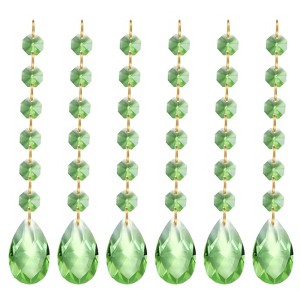 Unique Bargains Crystal Pendants Teardrop Beads for DIY Lamp Arts Crafts Decoration 6 Pcs - 1 of 4